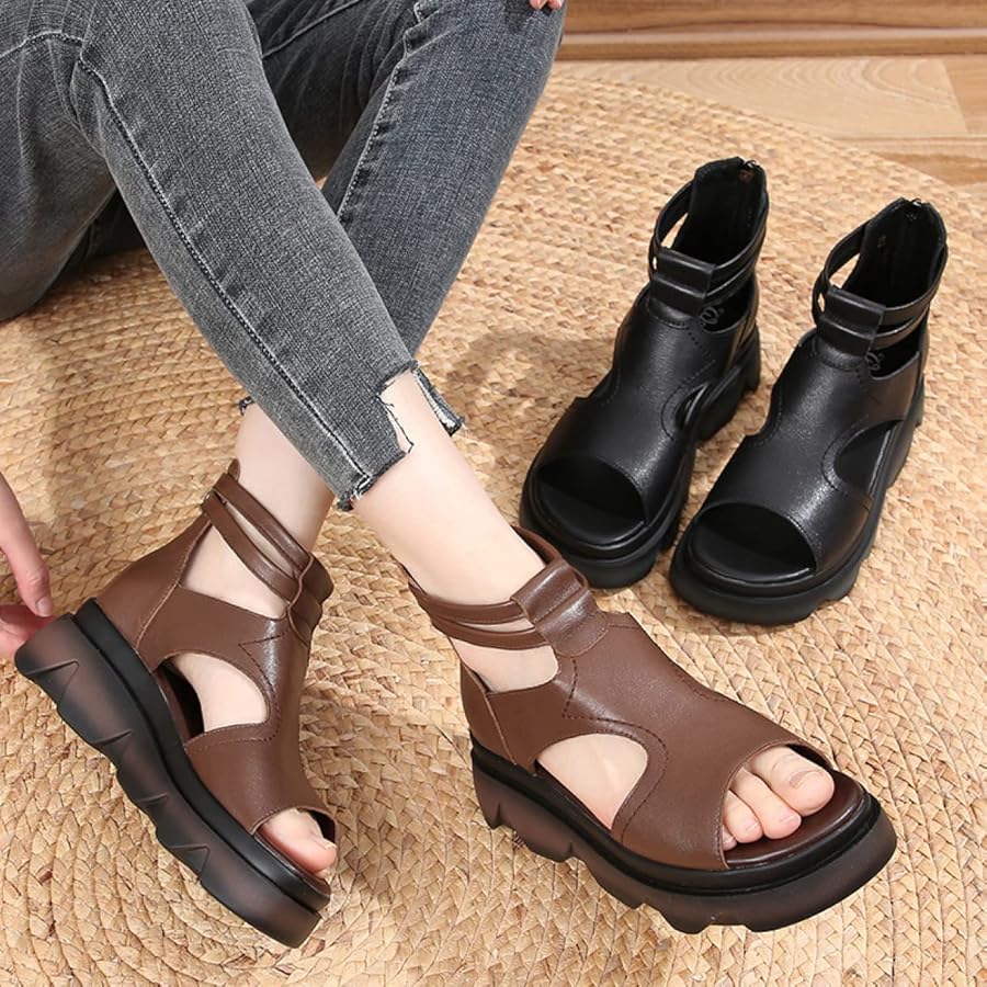 美品　Sise 厚底レザーサンダル Vibram Amazon | [ドドシューズ] サマーブーツ サンダル ファッション